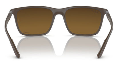 Ray-Ban 4385 Polarised Matte Brown Brown Mirror Gold (4385 6124A3)