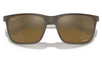 Ray-Ban 4385 Polarised Matte Brown Brown Mirror Gold (4385 6124A3)