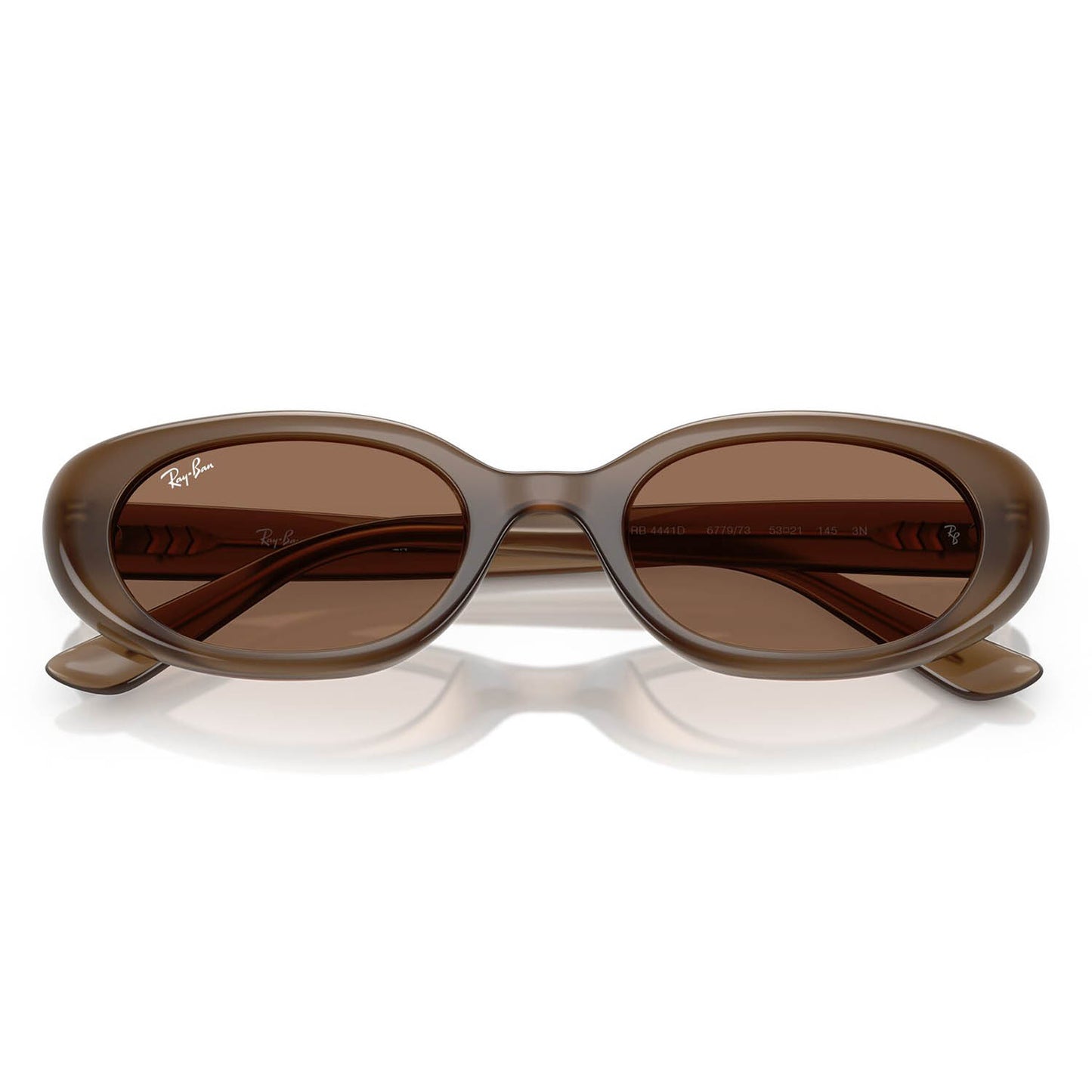 Ray-Ban 4441D Matte Opal Brown Dark Brown RB4441D 677973 (53)