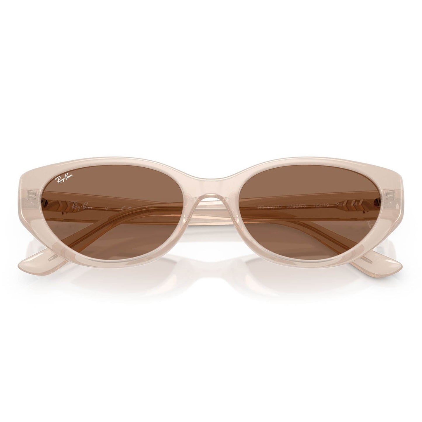 Ray-Ban 4457D Opal Beige Dark Brown RB4457D 678673 (55)