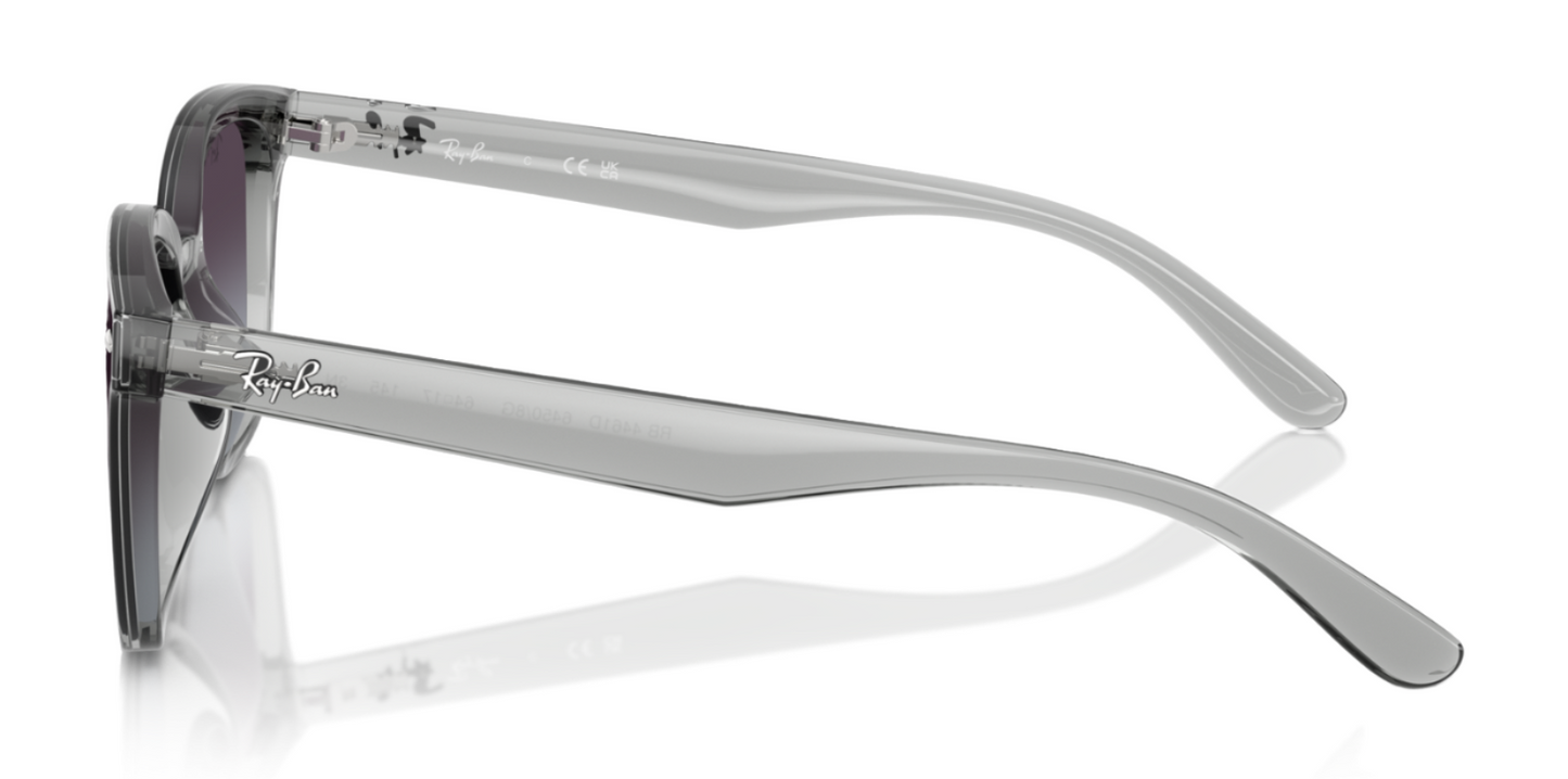 Ray-Ban 4461D Polished Transparent Grey Grey Gradient (4461D 64508G)