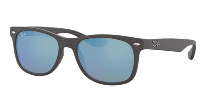 Ray-Ban Junior New Wayfarer 9052 Matte Black Blue Mirror (9052 100S55)