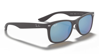 Ray-Ban Junior New Wayfarer 9052 Matte Black Blue Mirror (9052 100S55)