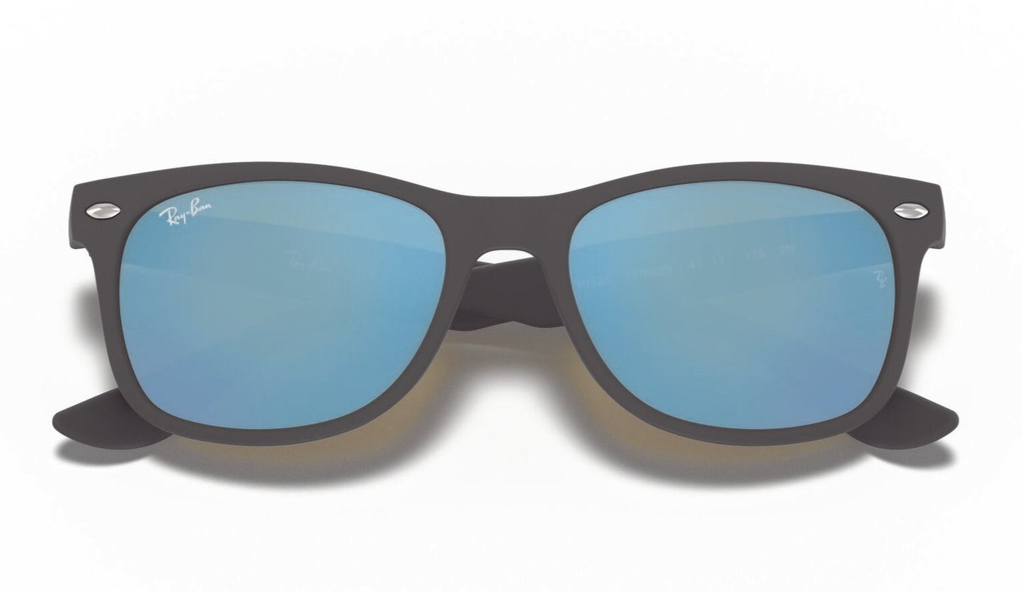 Ray-Ban Junior New Wayfarer 9052 Matte Black Blue Mirror (9052 100S55)