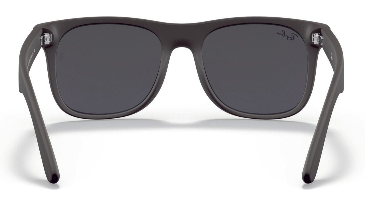 Ray-Ban Junior Justin 9069 Matte Black Rubber Blue Mirror (9069 702855)