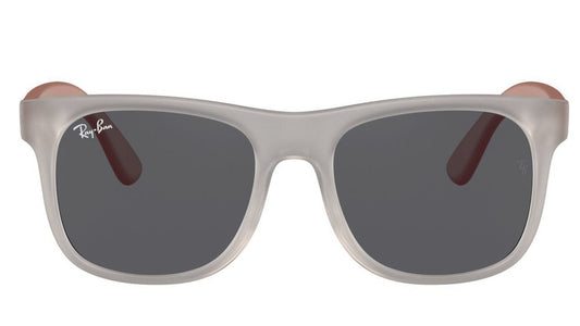 Ray-Ban Junior Justin 9069 Transparent Grey Red Rubber Dark Grey (9069 705987)