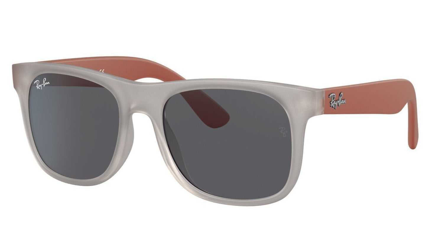 Ray-Ban Junior Justin 9069 Transparent Grey Red Rubber Dark Grey (9069 705987)