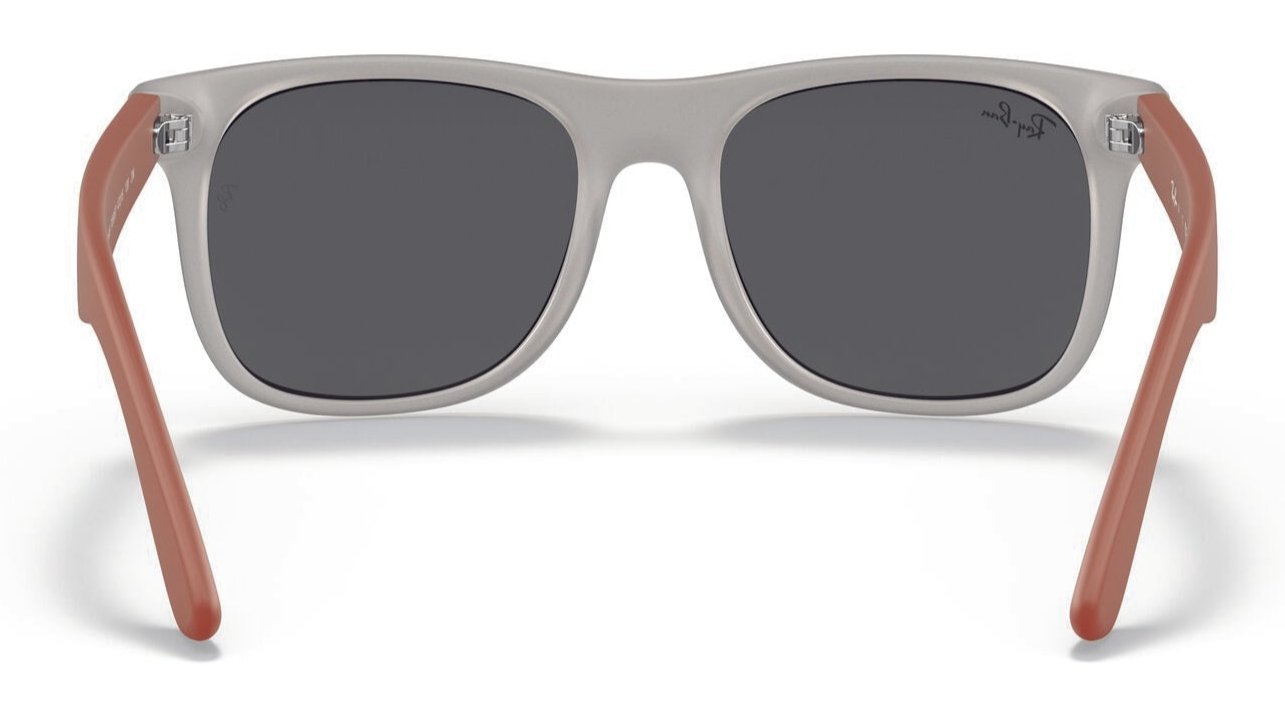 Ray-Ban Junior Justin 9069 Transparent Grey Red Rubber Dark Grey (9069 705987)