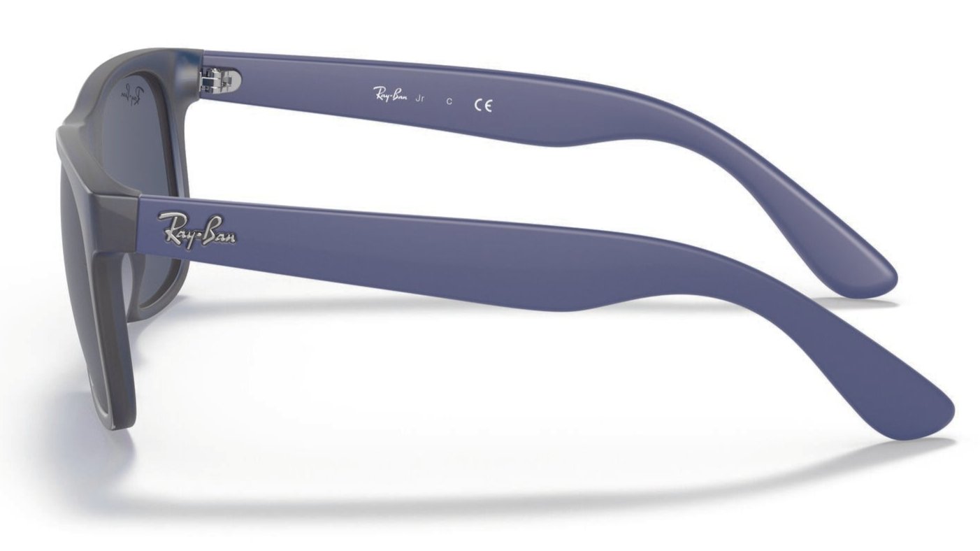 Ray-Ban Junior Justin Sunglasses Blue Rubber Dark Blue – Great