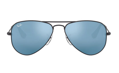 Ray-Ban Junior Aviator 9506 Matte Black Blue Mirror (9506 201/55)