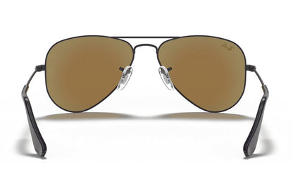 Ray-Ban Junior Aviator 9506 Matte Black Blue Mirror (9506 201/55)