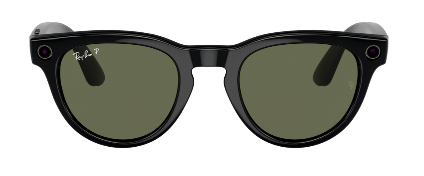 Ray-Ban Meta Headliner Polarised Shiny Black G15 Green (4009 601/9A)