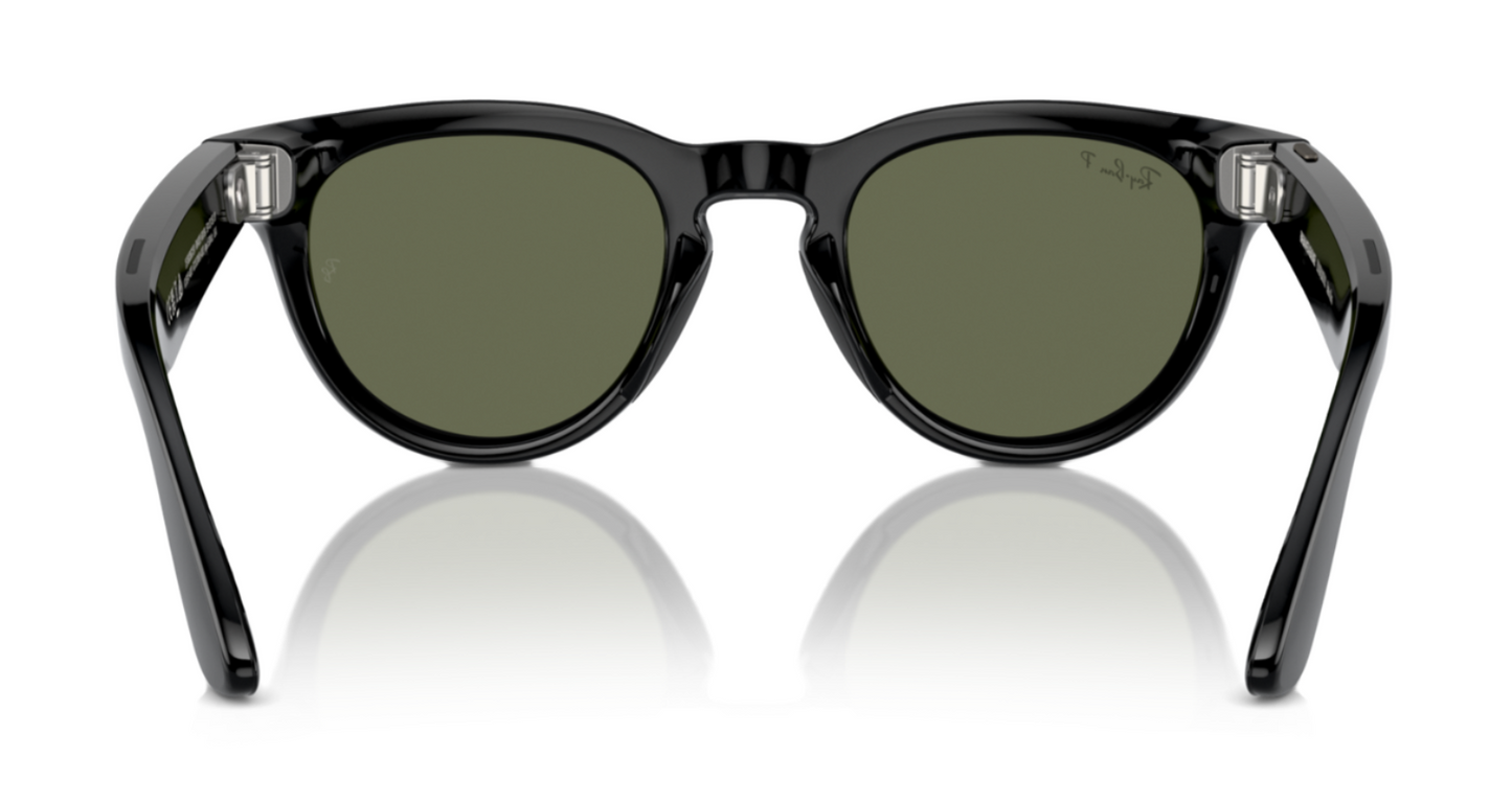 Ray-Ban Meta Headliner Polarised Shiny Black G15 Green (4009 601/9A)