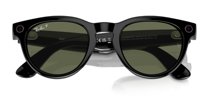 Ray-Ban Meta Headliner Polarised Shiny Black G15 Green (4009 601/9A)