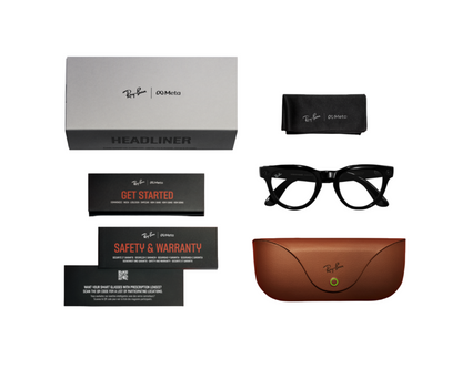 Ray-Ban Meta Headliner Polarised Shiny Black G15 Green (4009 601/9A)