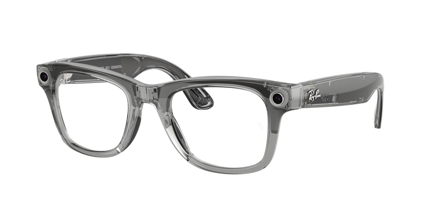 Ray-Ban 4012 Meta (Gen 2) Wayfarer Transparent Grey Clear/Sapphire Transitions RW4012 6840MF (50)
