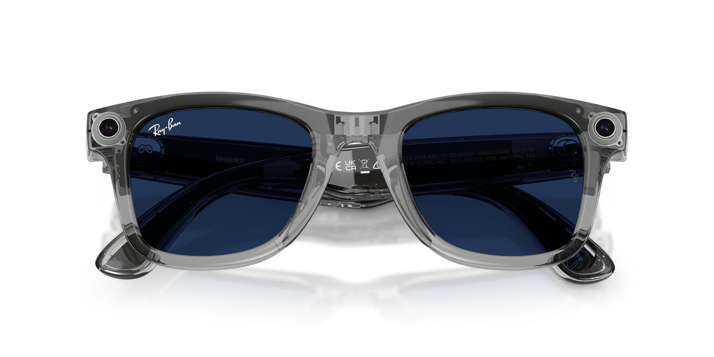 Ray-Ban 4012 Meta (Gen 2) Wayfarer Transparent Grey Clear/Sapphire Transitions RW4012 6840MF (50)