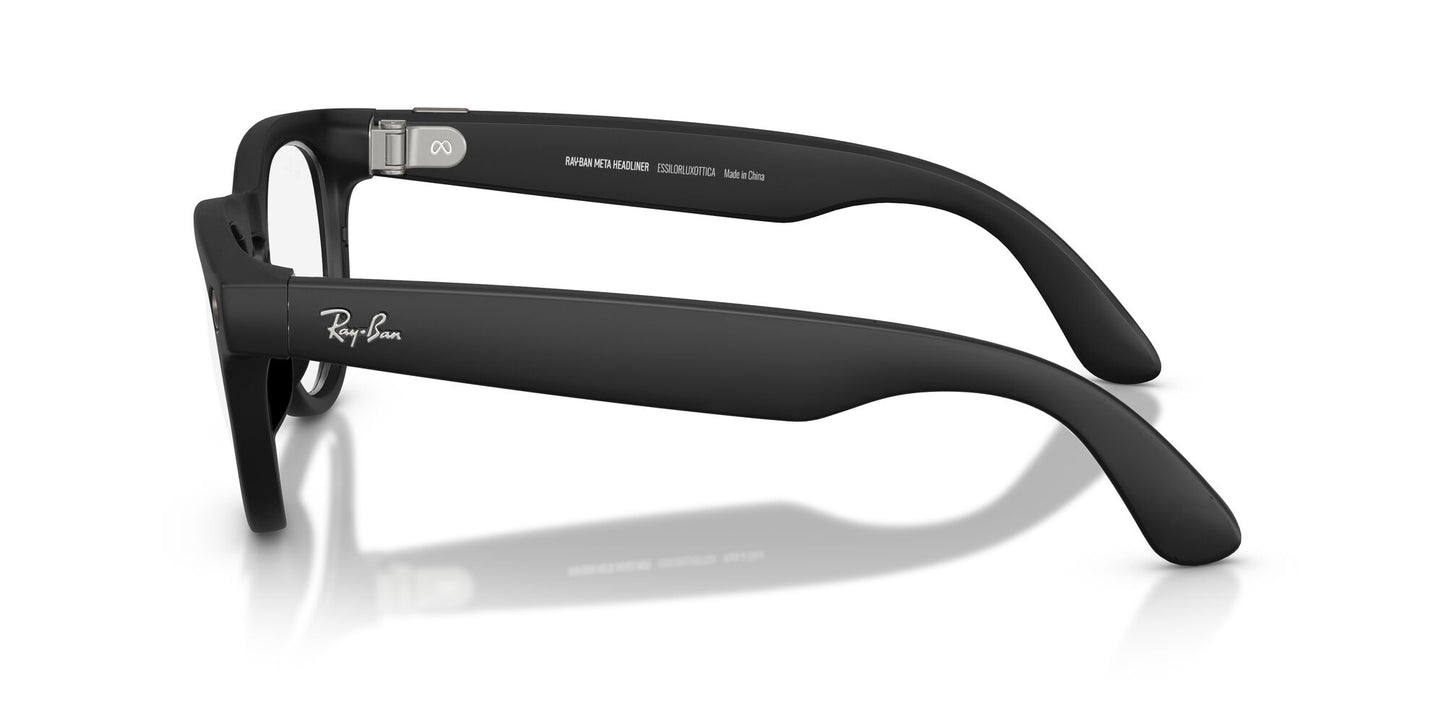 Ray-Ban 4013 Meta (Gen 2) Headliner Matte Black Clear/Blue Light RW4013 601SSB (50)