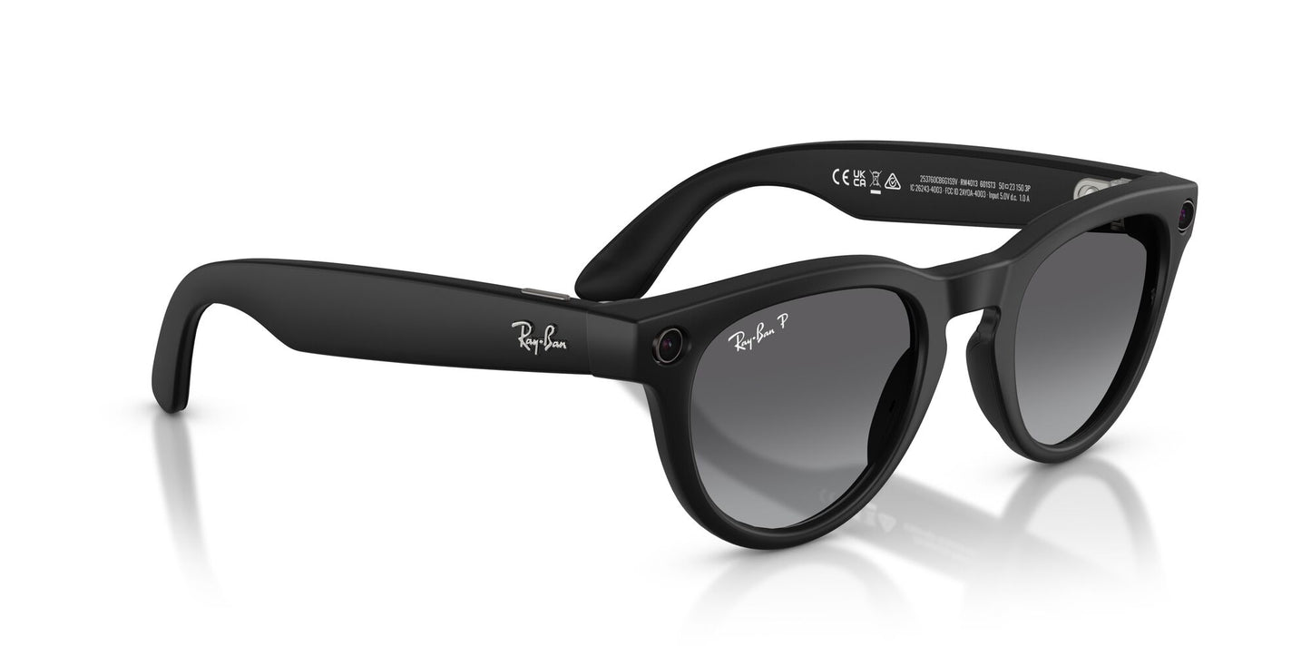 Ray-Ban 4013 Meta (Gen 2) Headliner Polarised Matte Black Graphite Gradient RW4013 601ST3 (50)