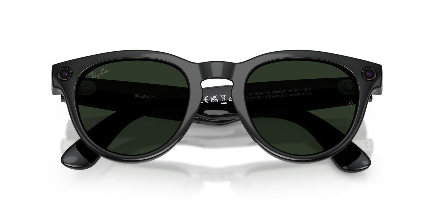 Ray-Ban 4013 Meta (Gen 2) Headliner Black Clear/Graphite Green Transitions RW4013 601/1M (50)