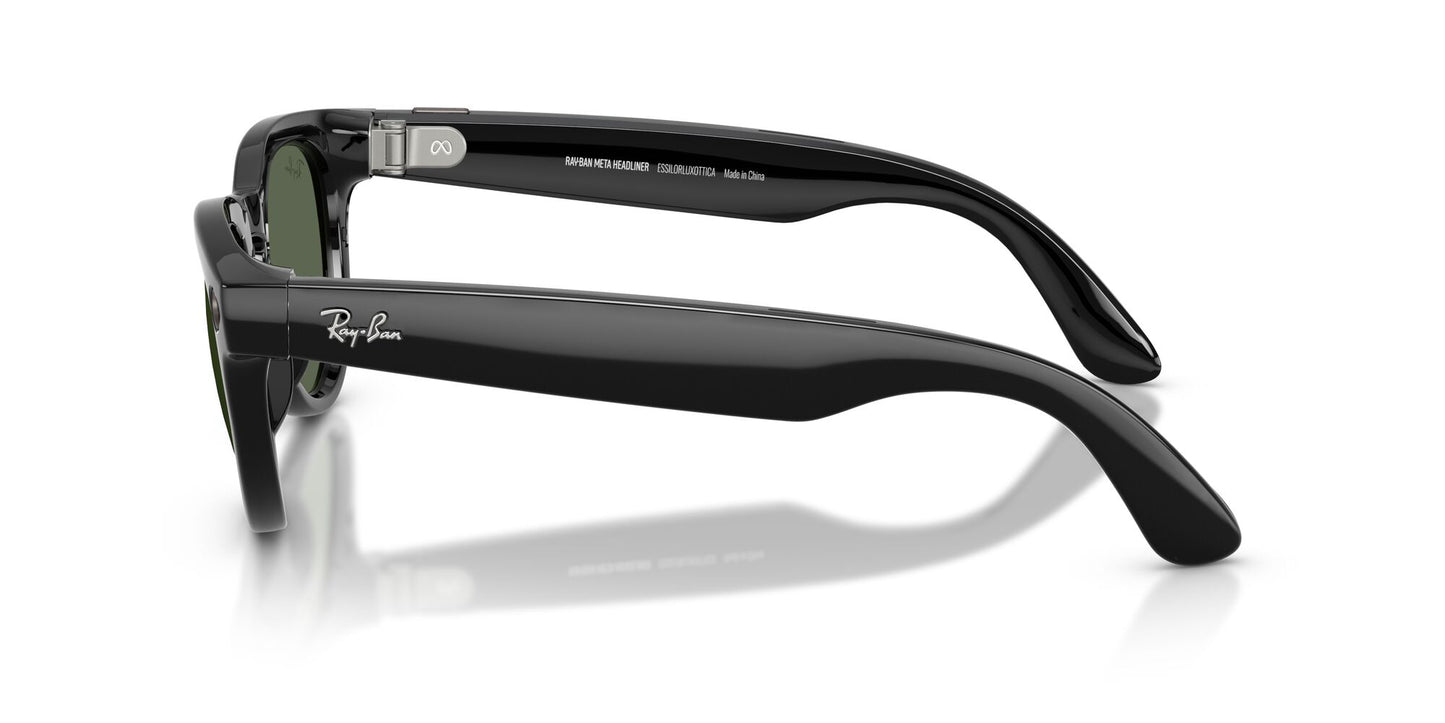 Ray-Ban 4013 Meta (Gen 2) Headliner Black G-15 Green RW4013 601/71 (50)