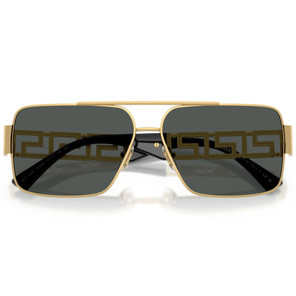 Versace 2290 Gold Dark Grey VE2290 100287 (61)