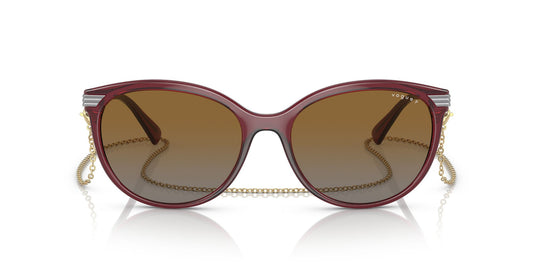 Vogue 5460S Polarised Transparent Opal Dark Red Brown Gradient (5460S 2339T5)