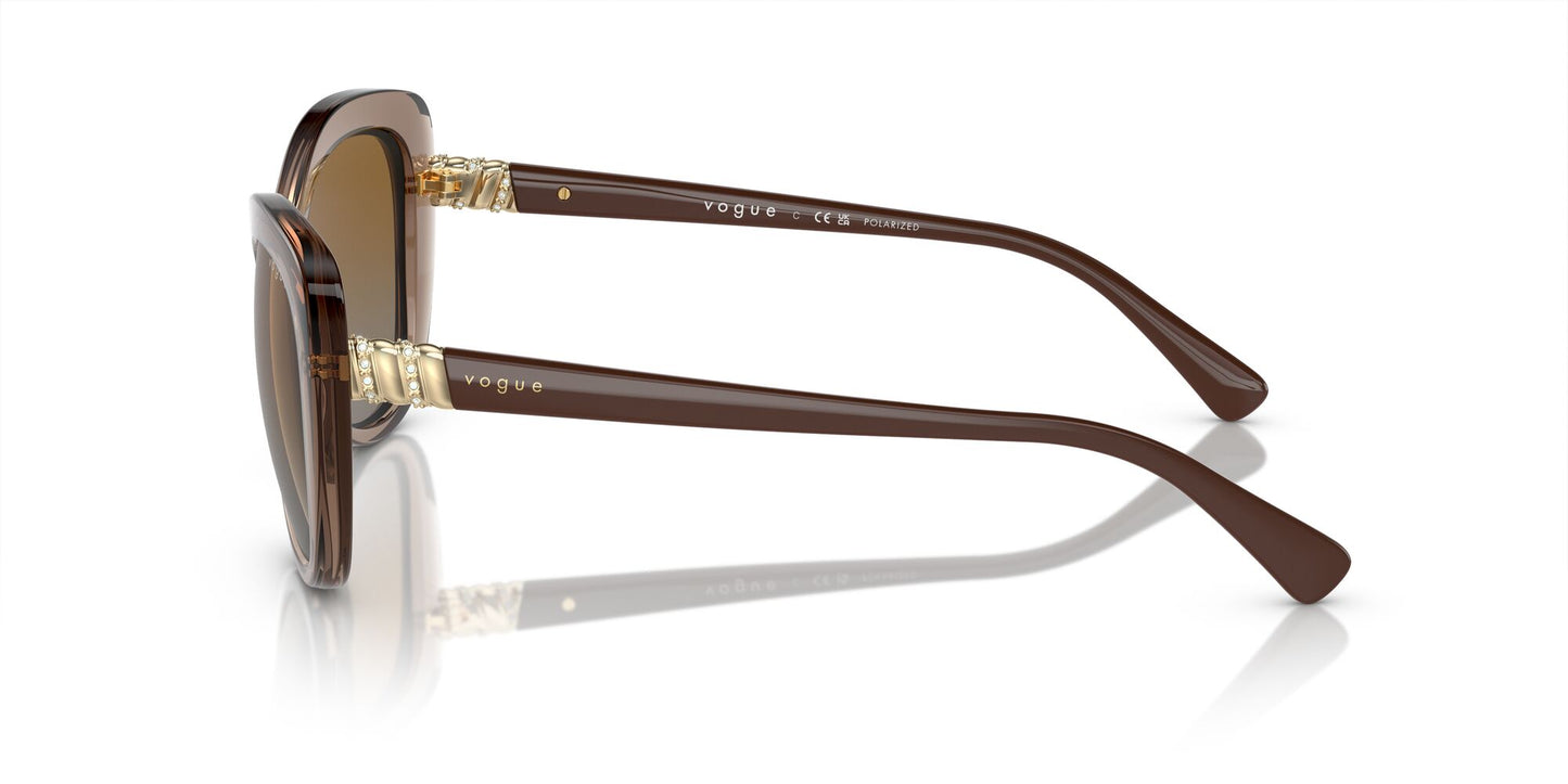 Vogue 5515SB Polarised Transparent Brown Brown Gradient (5515SB 2940T5)