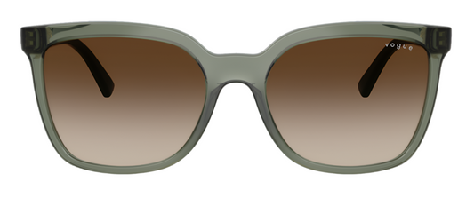 Vogue Eyewear 5633SB Transparent Mallard Green Brown Gradient (5633SB 308613)