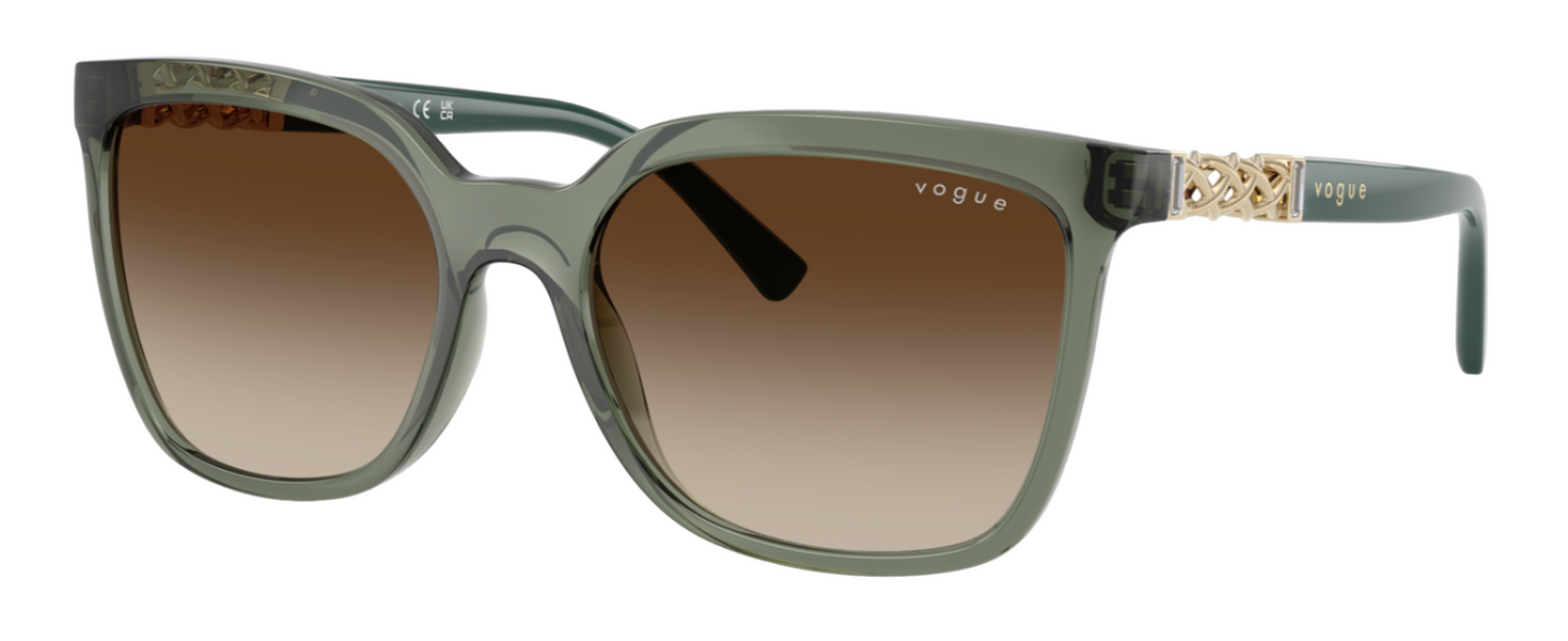 Vogue 5633SB Transparent Mallard Green Brown Gradient (5633SB 308613)