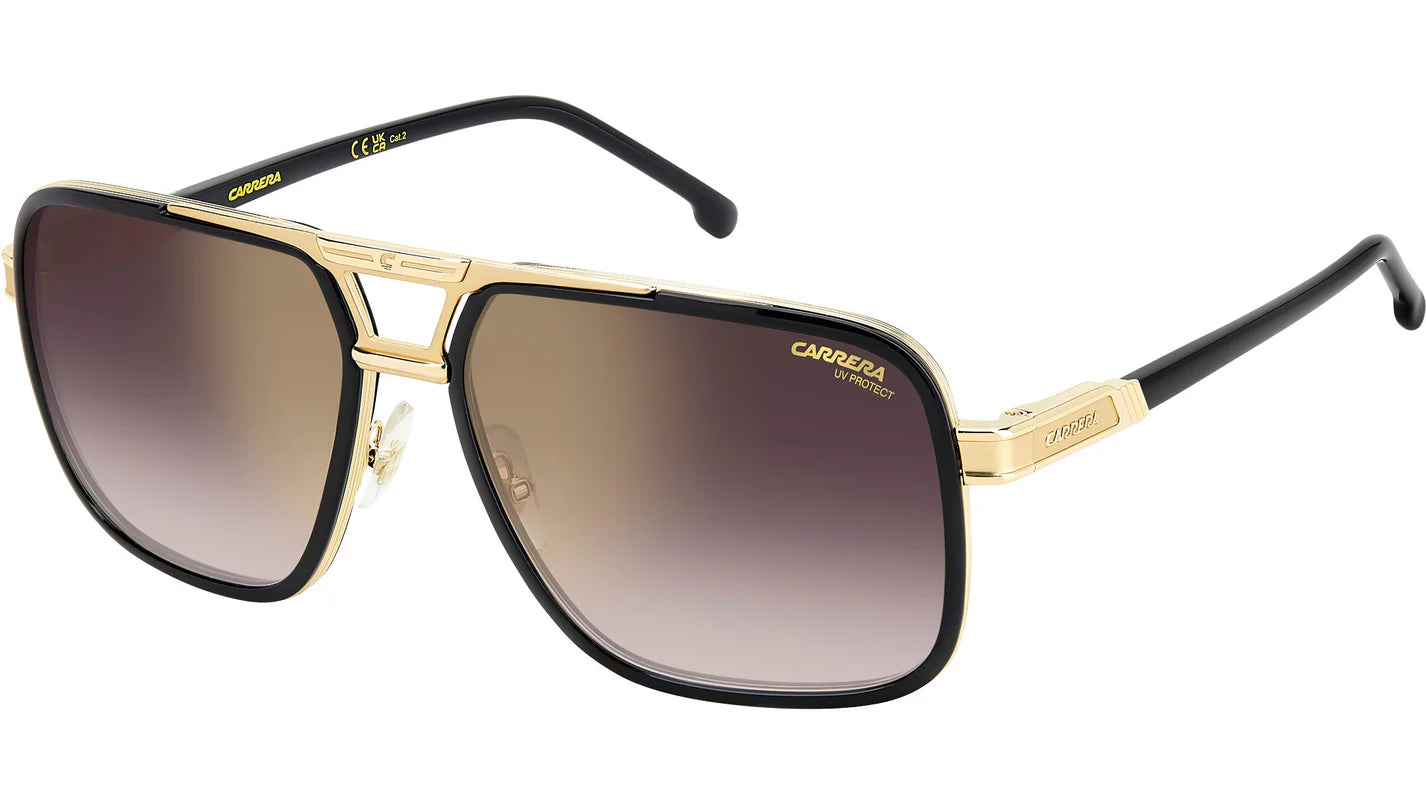 Carrera 1071/S Burgundy Black Burgundy Gradient Gold Mirror (LGD YK)