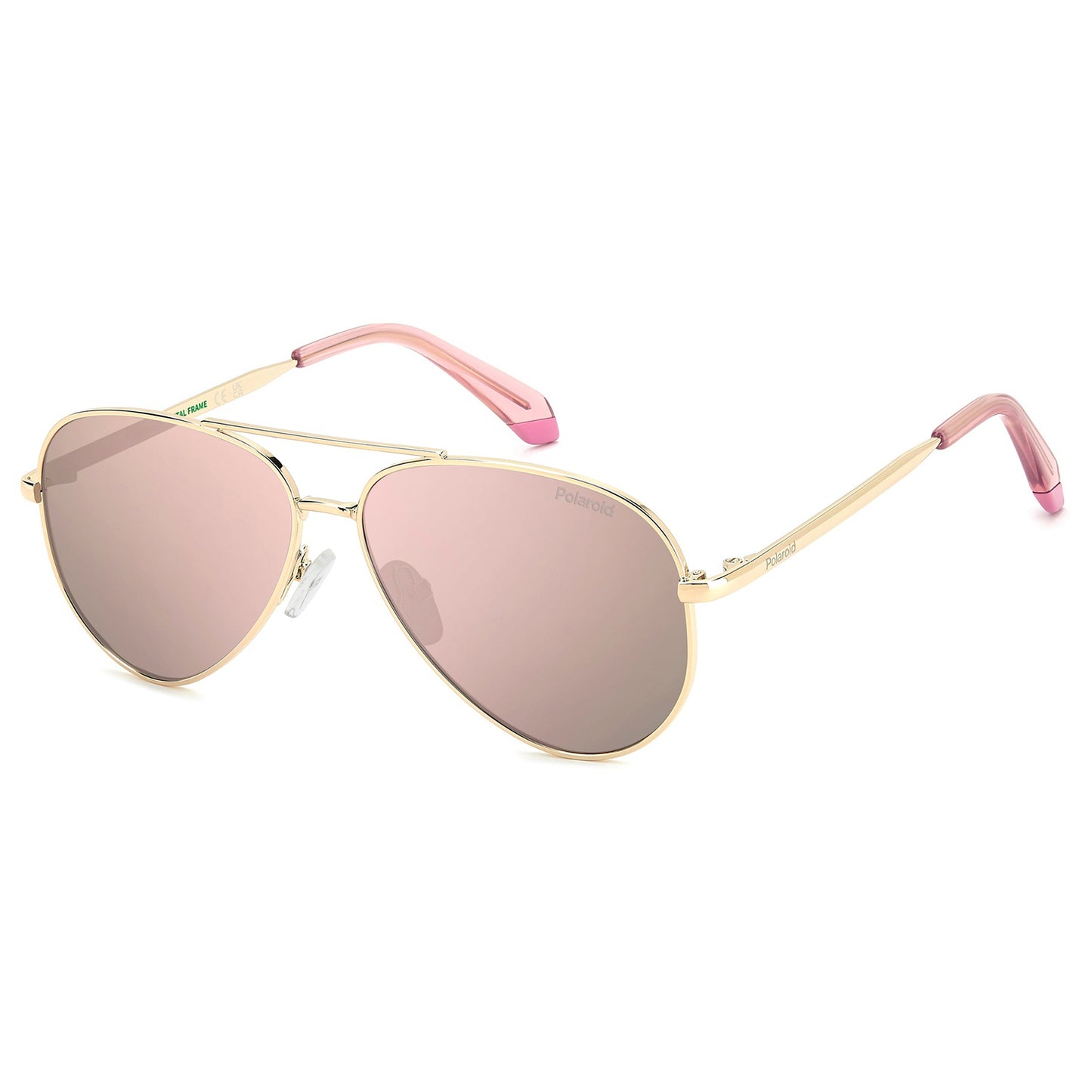 Polaroid Kids 8073/S Polarised Gold/Pink Rose Gold Mirror PLD 8073/S EYR JQ (55)