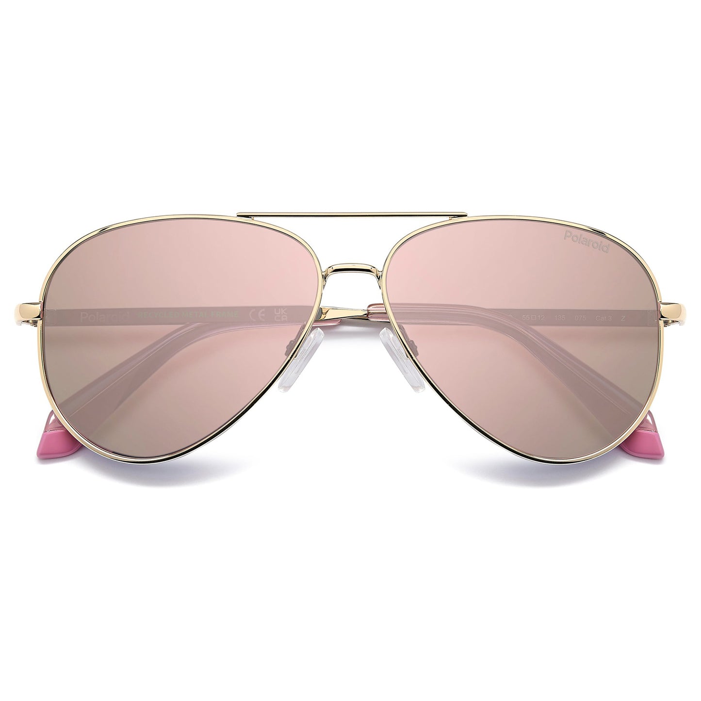 Polaroid Kids 8073/S Polarised Gold/Pink Rose Gold Mirror PLD 8073/S EYR JQ (55)