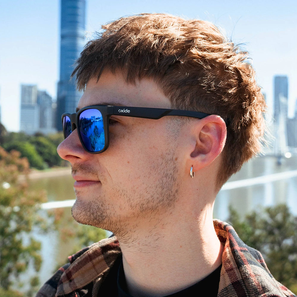 Oxide Solaris Polarised Matte Grey Blue Mirror (54)