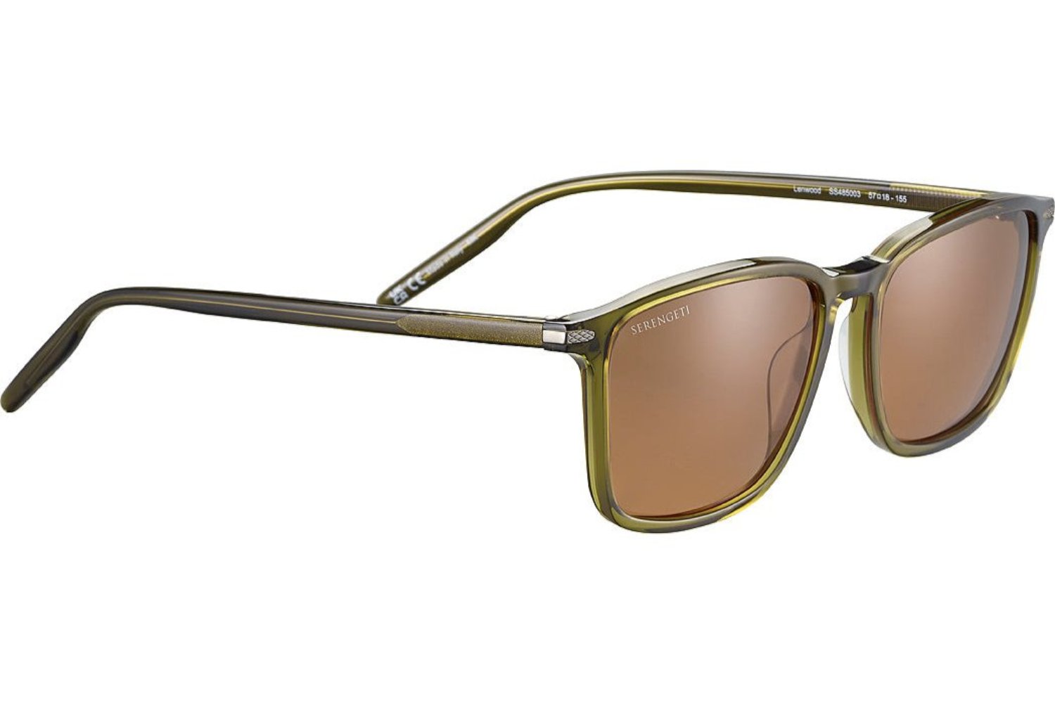 Serengeti Lenwood Polarised Shiny Dark Green Glass Drivers (485003
