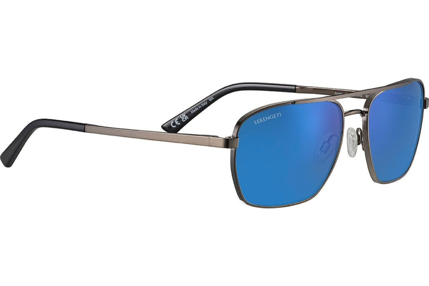 Serengeti Ansel Polarised Shiny Gunmetal Glass 555nm Blue (600004)