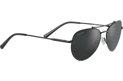 Serengeti Pete Polarised Matte Black Glass Smoke (599003)