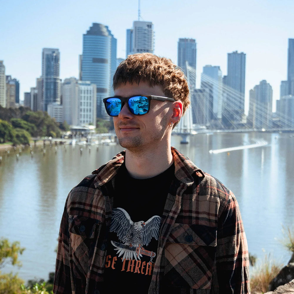 Oxide Solaris Polarised Matte Grey Blue Mirror (54)
