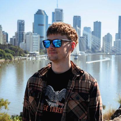 Oxide Solaris Polarised Matte Grey Blue Mirror (54)