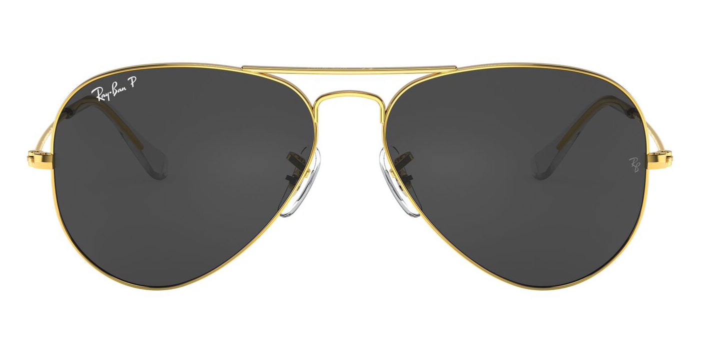 Ray-Ban Aviator 3025 Polarised Gold Black RB3025 919648 (58)