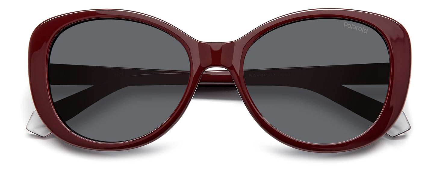 Polaroid 4154/S/X Polarised Burgundy Grey (4154/S/X LHF M9)