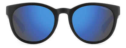 Polaroid 2150/S Polarised Matte Black Blue Mirror (2150/S OY4 5X)