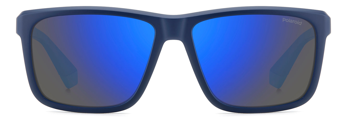 Polaroid 2164/S Polarised Matte Blue Blue Mirror (2164/S FLL 5X)