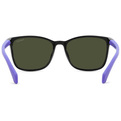 Polaroid Kids 8077/S Polarised Black/Lilac Violet Mirror PLD 8077/S 1X2 MF (49)