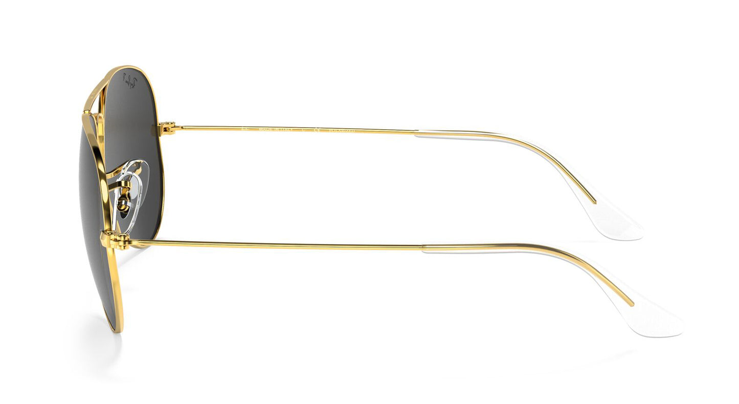 Ray-Ban Aviator 3025 Polarised Gold Black RB3025 919648 (58)