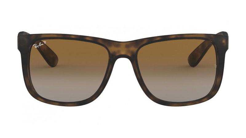 Ray-Ban Justin 4165 Polarised Havana Rubber Brown Gradient (4165 865/T5 ...