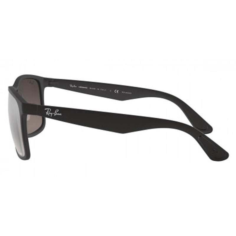 Ray Ban 4264 Polarised Matte Black Grey Gradient Silver Mirror (4264 ...