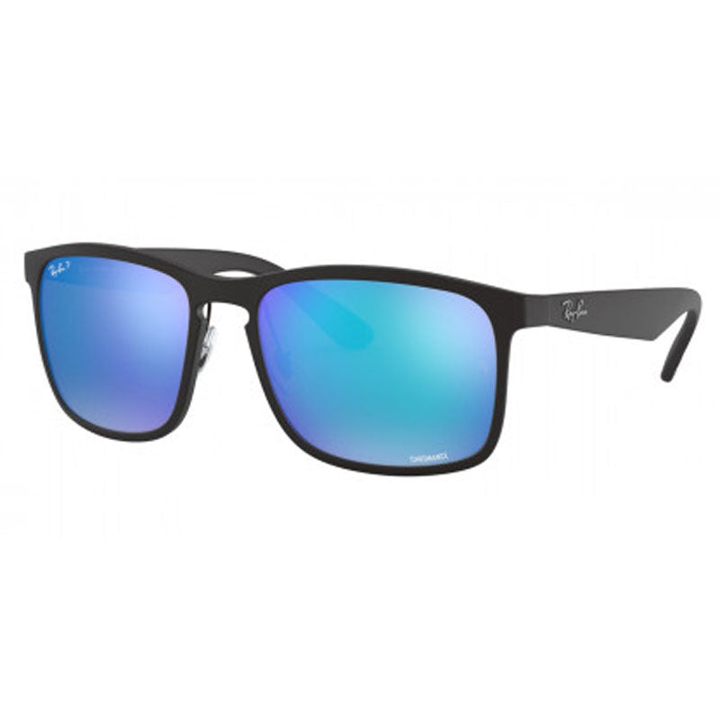 Ray Ban 4264 Polarised Matte Black Blue Mirror (4264 601/SA1) | Great ...