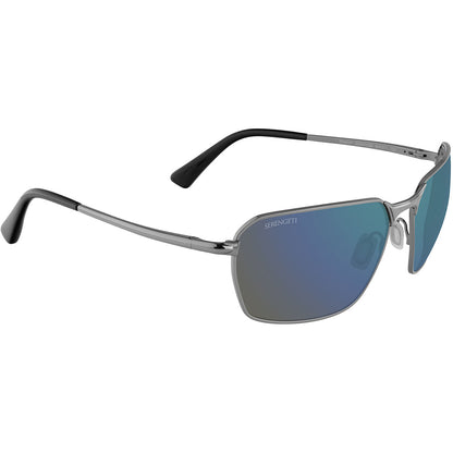 Serengeti Shelton Photochromic Polarised Gunmetal 555nm Green/ Blue Mirror SS547008 (64)