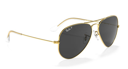 Ray-Ban Aviator 3025 Polarised Gold Black RB3025 919648 (58)